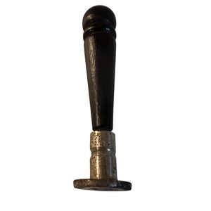 Vintage Antique Initial C Wax Letter Seal Stamp Black Wood Handle Collectible